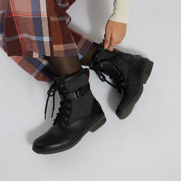 UGG Shoes - UGG Kesey combat boots black waterproof 7